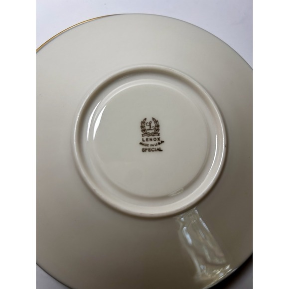 Lenox Eternal 3 Saucers Gold Trim Porcelain Tea Coffee - Picture 3 of 5